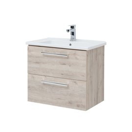 Тумба Dreja GIO, 80 см, 2 ящика, дуб кантри и раковина MyJoys Эйфория 80 см, 77.0104D + 640177 - фото, отзывы, цена